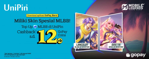 Upgrade Skin Lancelot & Odette Pakai GoPay! Cashback s.d. 12.000 GoPay Coins!